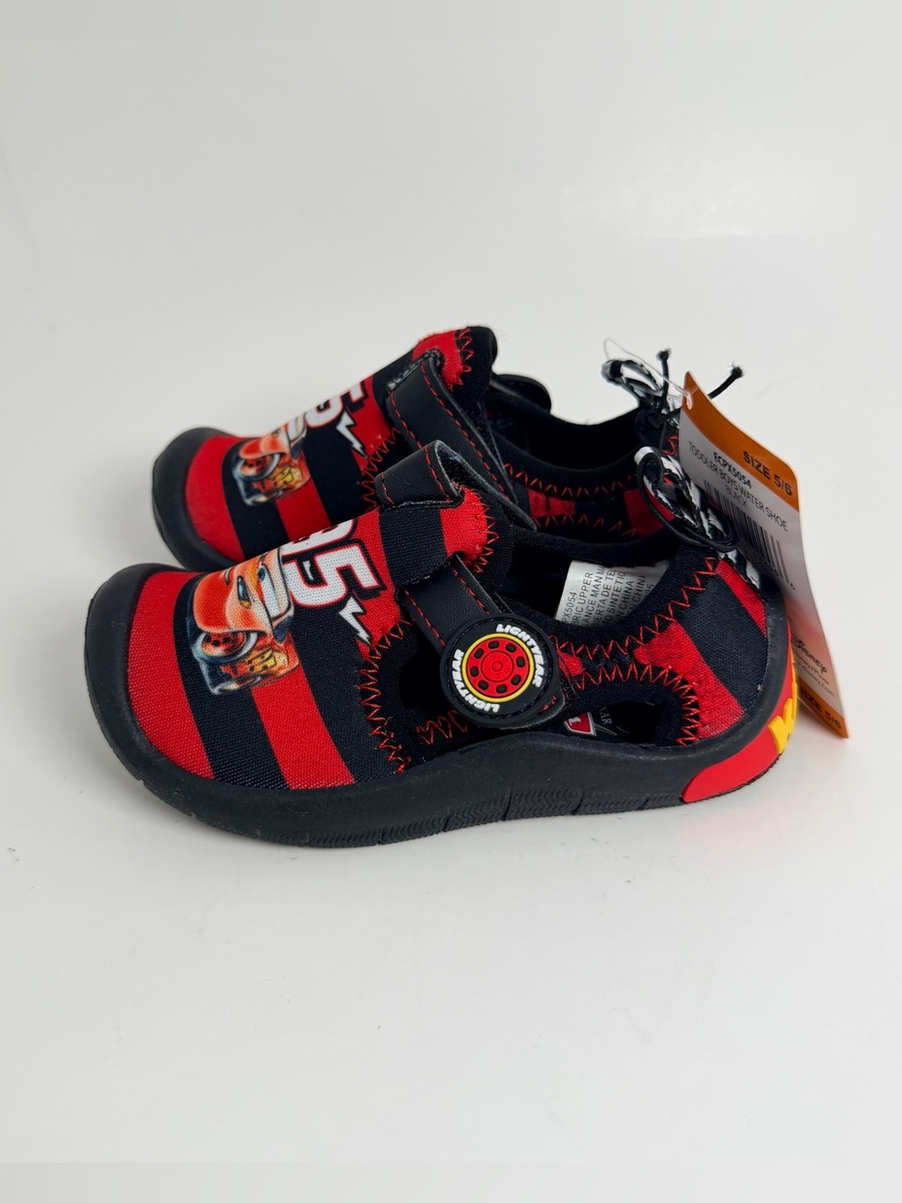Disney Red and Black Lightning McQueen Kids Water Shoes